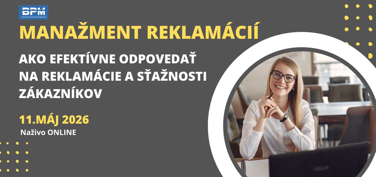Manažment reklamácií, 11. 5. naživo online